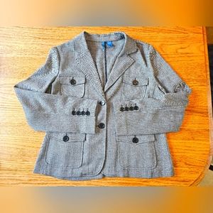 Studio R Gray Button Detailed Blazer